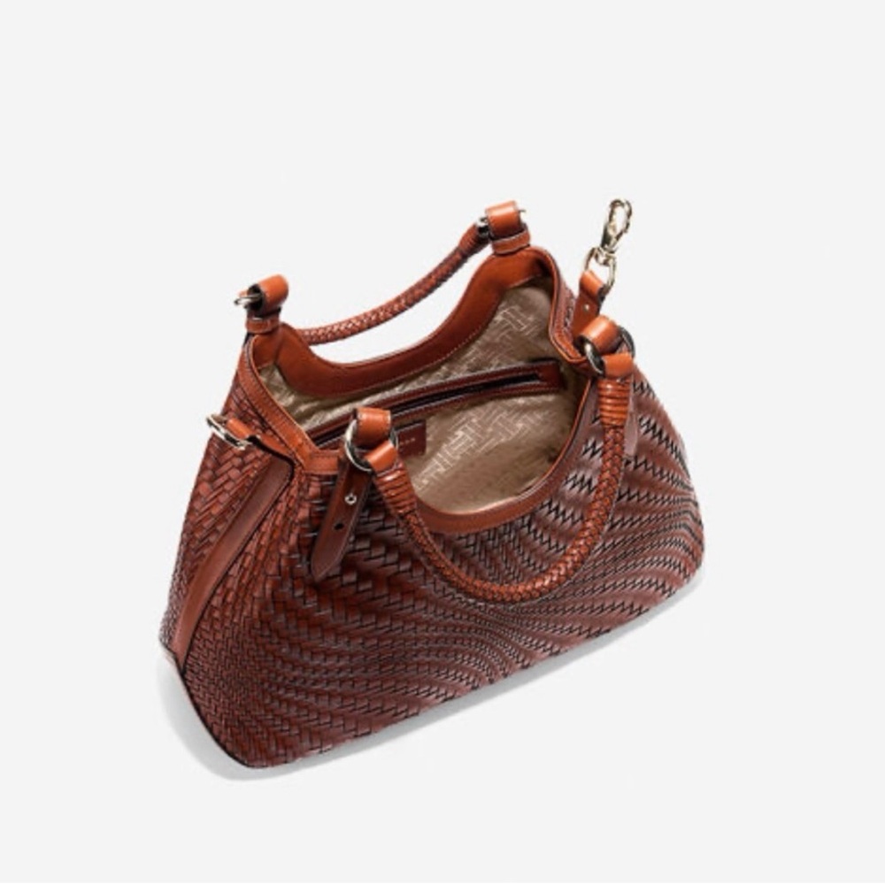 Cole Haan LIMITED EDITION Genevieve Woven Shoulder Bag in Sequoia - Picture 5 of 10